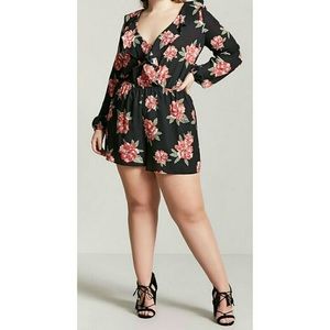 Forever 21 Plus-Sized Floral Romper XL
